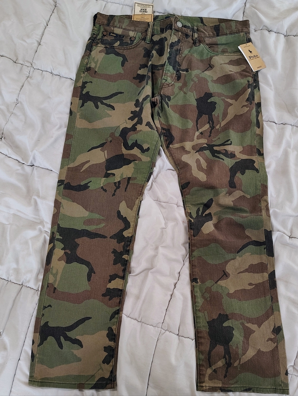 Polo Ralph Lauren NWT Camo Sullivan Slim Jeans Size 34x30